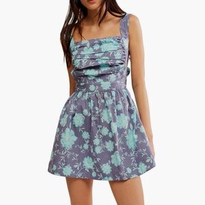 NWT Free People Meet Me in Maui Floral Print Women's Sleeveless Mini Dress L